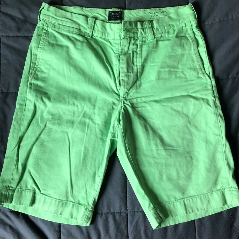 J. Crew Green Shorts 11"